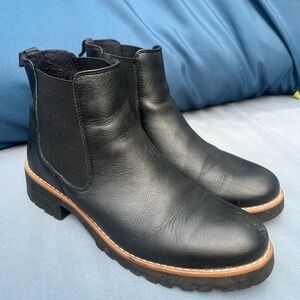 Hush Puppies Black Leather Waterproof Chelsea Boots